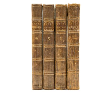 [Brooke (Frances)] The History of Emily Montague, 4 vol., first edition, half-titles, errata f. to rear of vol.4, occasional 