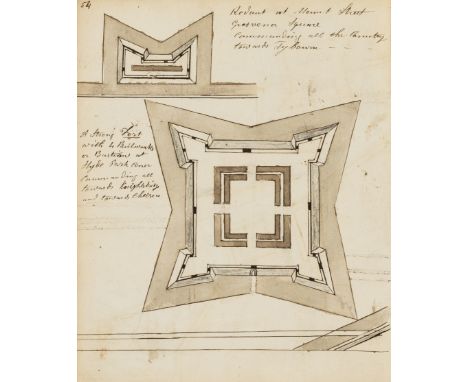 London.- London as it Was and London as it is, manuscript, 3 vol., together c. 370pp., numerous engravings laid down (1 with 