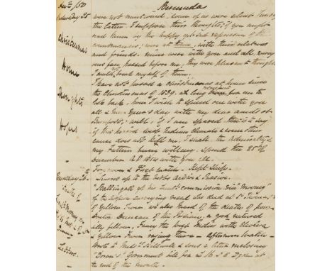 England &amp; West Indies.- Malcolm (George John, Rear-Admiral, 1830-84) Private Journal... [England, Gibraltar, Spain &amp; 