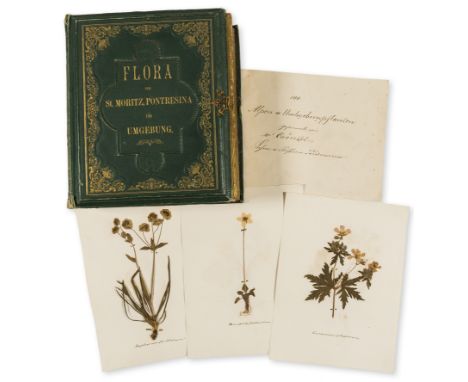Floral samples.- Switzerland.- Caviezel (W.) Flora von St. Moritz, Pontresina und Umgebung, 81 dried samples of Alpine flora 
