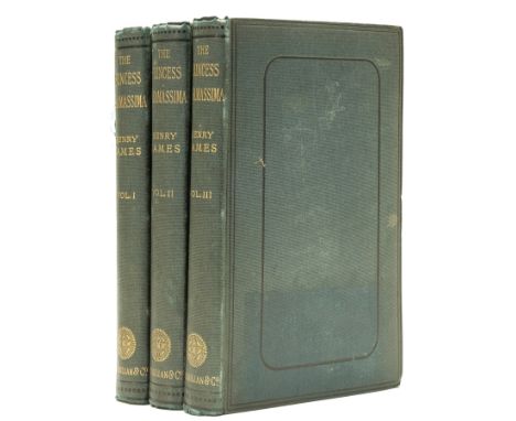 James (Henry) The Princess Casamassima, 3 vol., first edition, half-titles, advertisement leaf at end of vol.2 and 3, occasio