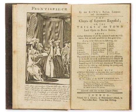 London Villains.- Cheats of London Exposed (The); or, the Tricks of the Town laid open to both Sexes..., engraved frontispiec