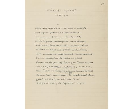 Byron Centenary 1924.- Drinkwater (John, poet and playwright, 1882-1937) Records of My Visit to Greece for the Byron Centenar