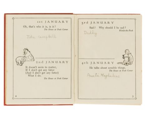Tolkien (J. R. R.).- Milne (A. A.) The Christopher Robin Birthday Book, third edition, Priscilla Tolkien's copy with names of