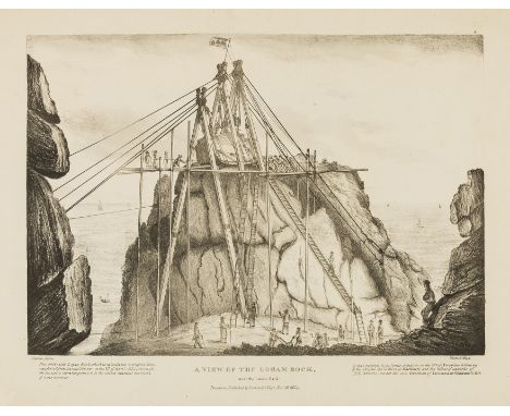Cornwall.- British naval engineering.- Tonkin (James, Cornwall-based artist, active 1820s) [Views of the Celebrated Logan Roc