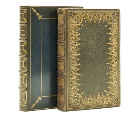 Bindings.- Bacon (Sir Francis) The Essays..., edited by R.Montagu, with 2 original drawings, one in black ink of initial R fo