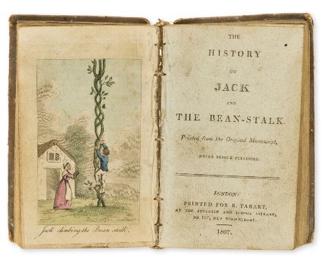 History of Jack and the Bean-Stalk (The), first separate printing, engraved hand-coloured frontispiece and 2 plates, 3pp. adv