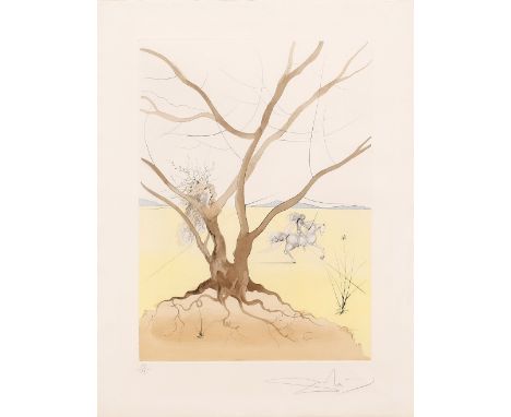 AFTER SALVADOR DALI, PRINT bearing a signature and numbered 78/195, 50cm x 35cm 