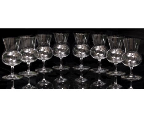 A SET OF EIGHT BACCARAT THISTLE SHAPED WHISKY GLASSES with etched marks beneath 11.7cm high (8)
