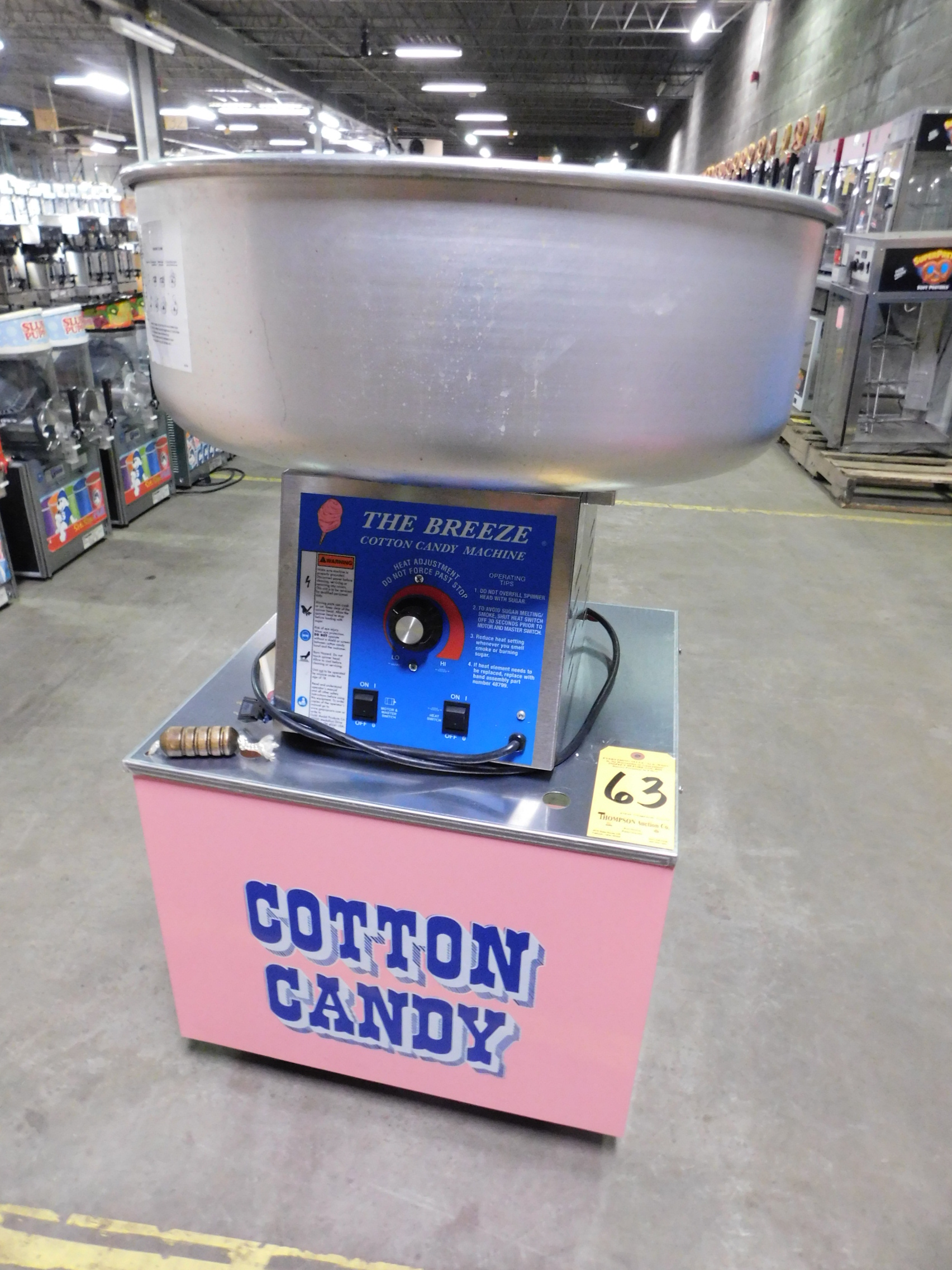 Gold Medal The Breeze Model 3030 Cotton Candy Machine Waluminum Bowl And Stand 1090