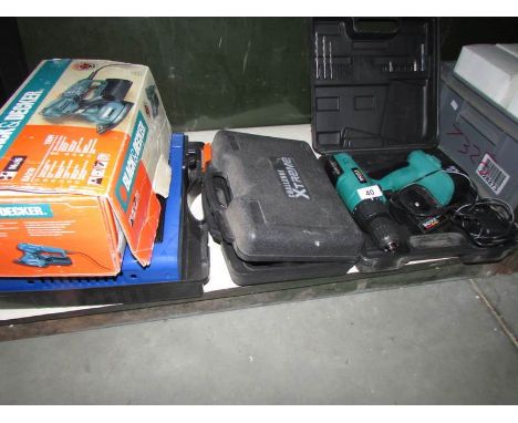 A mixed lot of tools including drill
