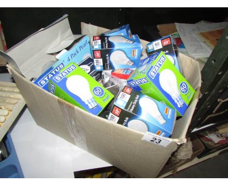 A box of light bulbs