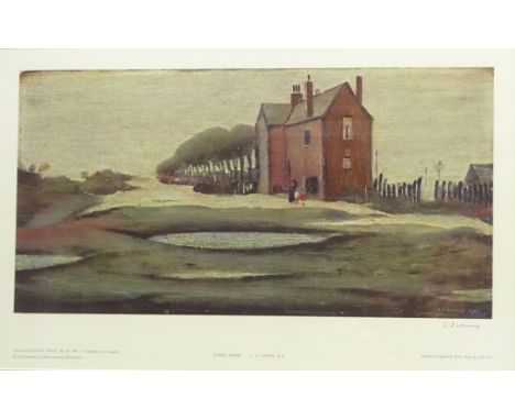 Laurence Stephen Lowry RA (Northern British 1887-1976): 'Lonely House', limited edition coloured lithograph signed in pencil 