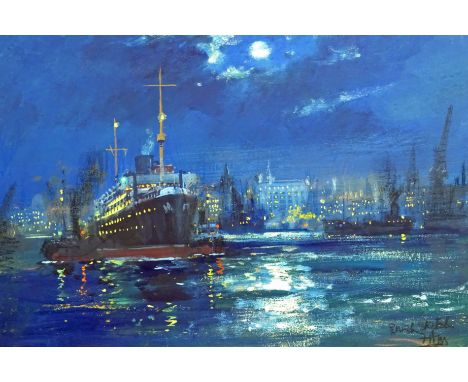 Frank Henry Mason (Staithes Group 1875-1965): 'Shuttles of the Empire's Loom', gouache sketch signed with initials 28cm x 42c