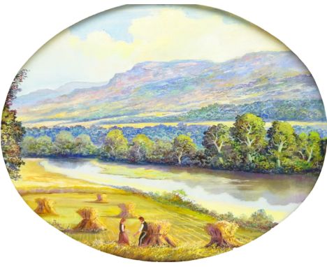 Bruce Kendall (British Contemporary):'Where First We Met', oval oil on board signed 39cm x 49cm Condition Report Click here f