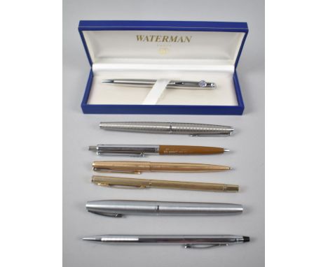 A Boxed Waterman Ballpoint Pen together with Various Vintage Ink Pens and Ballpoints 