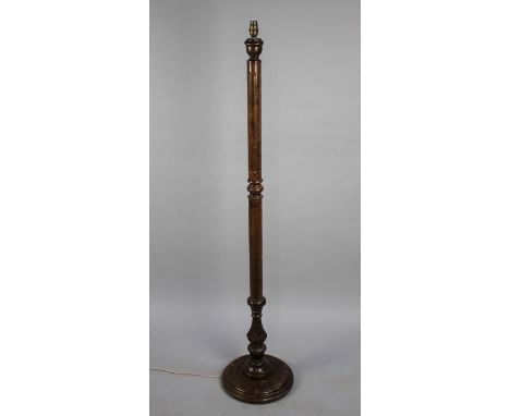 A Turned and Reeded Standard Lamp 