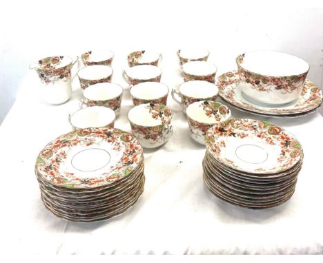 12 place Sutherland Bone China tea service, 40 pieces to include cups, plates, jug and bowls etc 