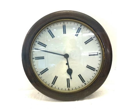 Vintage 1 key hole wall hanging station/ school/ church clock diameter approx 16 inches 