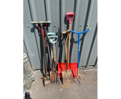 Selection of assorted garden tools 