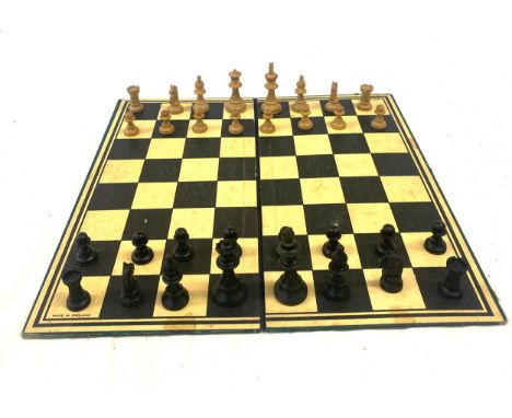 Vintage wooden chess set 