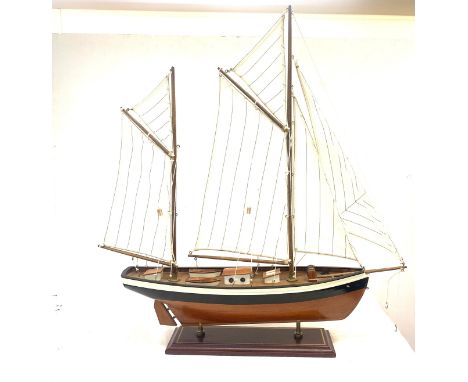 Vintage wooden ships galleon model, measures approx 25 inches wide 26 inches tall 