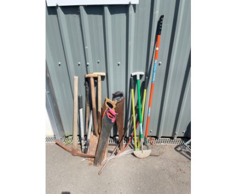 Selection of assorted garden tools 
