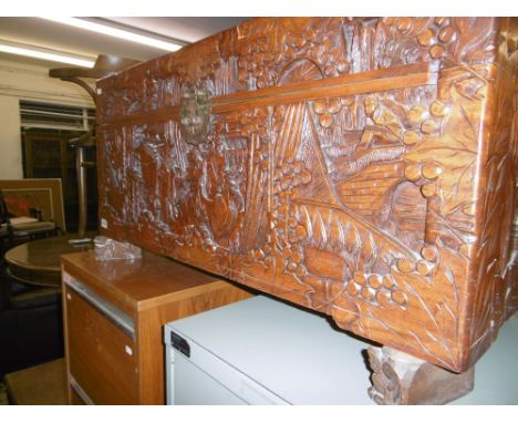 CARVED EASTERN TRUNK