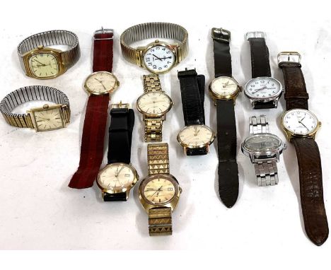 Mixed lot of ten gents Timex wrist watches, a Lino and another gents wrist watch, (a/f)