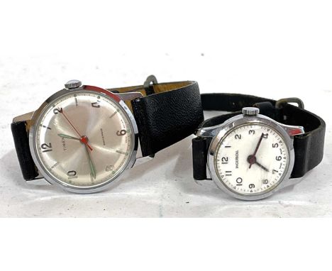 A lot of two vintage watches, one Ingosol with a stainless steel case, manually crown wound movement and a case size of appro