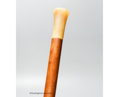   A rhino horn handled walking stick, c.1900