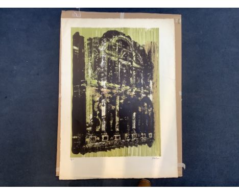  § John Piper (1903-1992), lithograph, San Zobenigo, (L.118), signed in pencil 24/50, overall 80 x 57cm, unframed