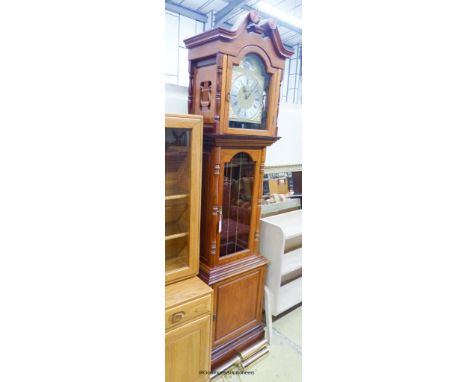   A reproduction mahogany eight day longcase clock, height 218cm