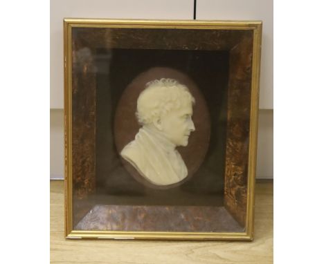   Richard Cockle Lucas, The Very Rev. Thomas Garnier, Dean of Winchester, 1852, in profile to Dexter, signed, inscribed and d