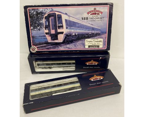 A boxed OO gauge Two-Car Set of railway coaches by Bachmann.  1:76 scale. 