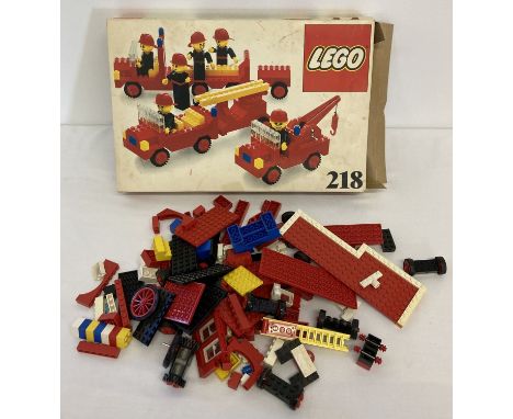 A boxed vintage Lego set #218 - incomplete.  