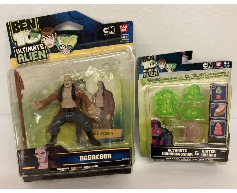 2 Ben 10 Ultimate Alien figures from Bandai in original blister packaging.  Sealed and unopened Ultimate Humungousaur &amp; W