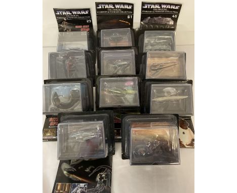 11 boxed Star Wars collectors figures from "The Official Star ships &amp; Vehicles Collection".  By De Agostini UK Ltd. 9 com