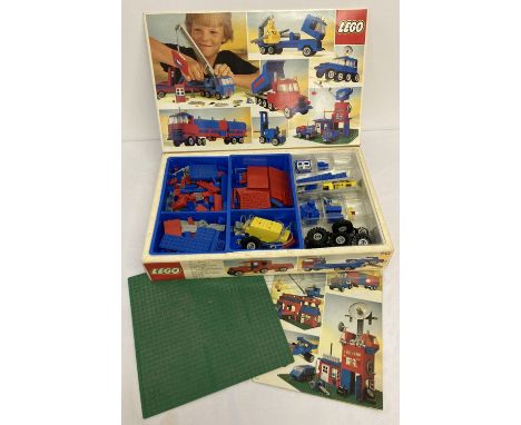 A boxed vintage 1980 Lego Universal Building set #733, complete with base board and instructions.  