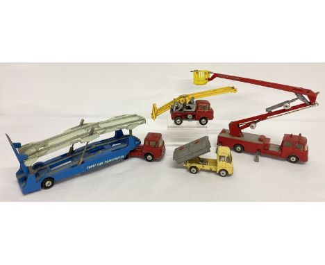 4 vintage 1960's &amp; 70's Corgi diecast vehicles.  Comprising: ERF model 64G Tunnel Cement tipper truck, #64 Jeep FC-150 wi