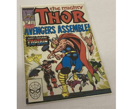 The Mighty Thor, Issue #390, Comic Book published by Marvel Comics. This issue features the first time Captain America lifts 
