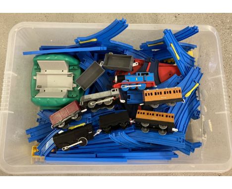 A Thomas The Tank Engine Trackmaster playset by Tomy.  Complete with Thomas, Dennis, Neville, Annie &amp; Clarabel. Also incl