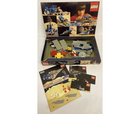 A vintage 1979 Lego set #928 Galaxy Explorer box and pieces, complete with instructions.  Together with pieces and instructio