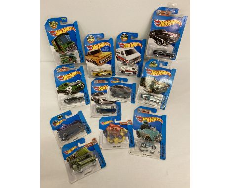 12 Hot Wheels HW City Collection diecast Vehicles in sealed unopened blister packs.  1:72 scale. Comprising numbers: 17, 18, 