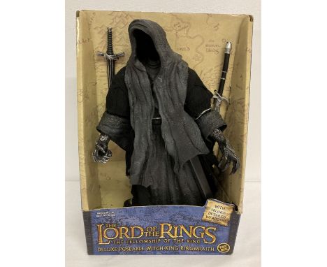 LOTR The Fellowship of the Ring Deluxe poseable Witch-King Ringwraith figure in unopened box.  From Toy Biz. Complete with we