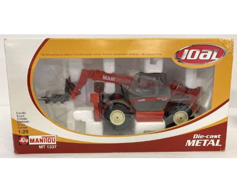 A boxed 1:25 scale diecast Maitou MT 1337 Loader with fork lift by Joal.  