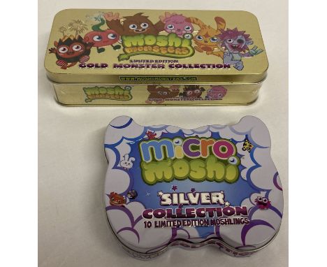 Moshi Monsters - 2 tins of Limited Edition moshling figures, 1 sealed and unopened.  