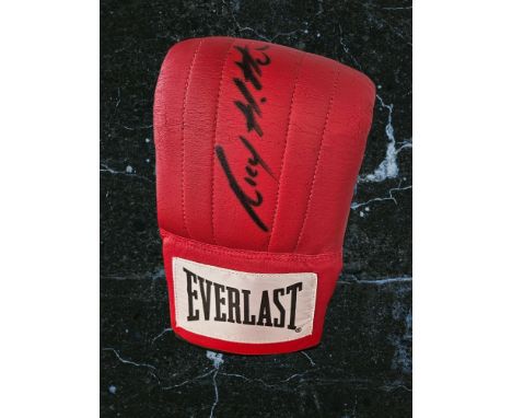 Ricky Hatton signed Everlast boxing training mitts. Richard John Hatton MBE (born 6 October 1978) is a British former profess
