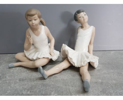 2 Nao by Lladro ballerina figures, both sitting