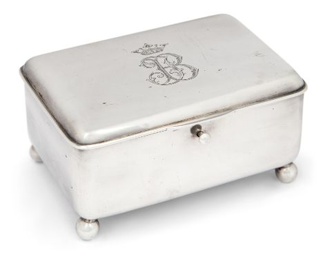 An Austro-Hungarian silver sugar box (zuckerdose)Maker G&S, possibly Adolf GoldbergerVienna, late 19th/early 20th centuryThe 